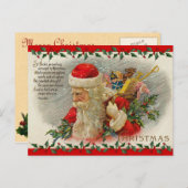Santa Christmas-Briefkaart Feestdagenkaart (Voorkant / Achterkant)