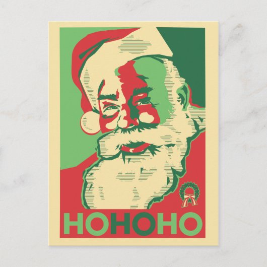 Santa Christmas Briefkaart - HoHoHo (Voorkant)