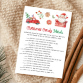 Santa Christmas Candy Match Game Feestdagenkaart
