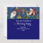 SANTA, CHRISTMAS CROWNS, HOLLYBERRIES HOLIDAY PART KAART (Achterkant)