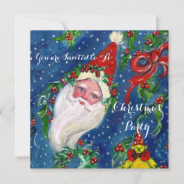 SANTA, CHRISTMAS CROWNS, HOLLYBERRIES HOLIDAY PART KAART