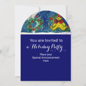 SANTA, CHRISTMAS CROWNS, HOLLYBERRIES HOLIDAY PART KAART (Achterkant)