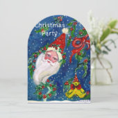 SANTA, CHRISTMAS CROWNS, HOLLYBERRIES HOLIDAY PART KAART (Staand voorkant)
