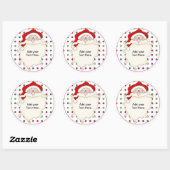 Santa Christmas Cupcake Toppers Stickers (Vel)