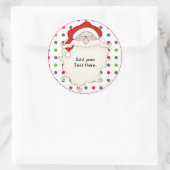 Santa Christmas Cupcake Toppers Stickers (Tas)