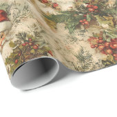 Santa Christmas Decoupage Victoriaans Cadeaupapier (Rol Hoek)