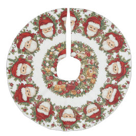 "Santa Christmas Design" Faux Linen Tr Imitatie Linnen Kerstboom Kleed