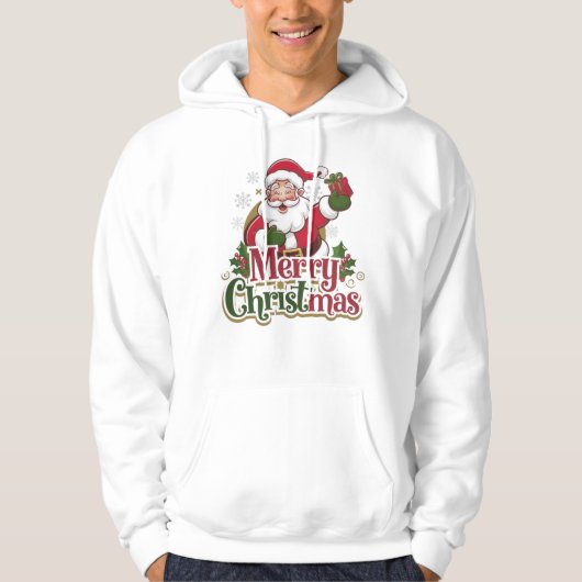Santa Christmas Design - Perfect voor vakantie Hoodie (Voorkant)
