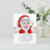 Santa Christmas Dinner Feestdagenkaart (Staand voorkant)