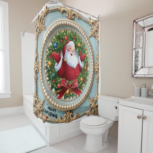 Santa Christmas Douchegordijn (In situ)