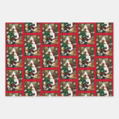 Santa Christmas Dragon Fantasie Inpakpapier Vel (Voorkant 2)