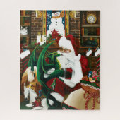 Santa Christmas Dragon Fantasie Legpuzzel (Verticaal)