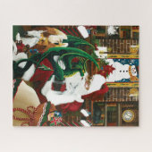 Santa Christmas Dragon Fantasie Legpuzzel (Horizontaal)