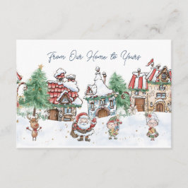Santa Christmas Elf Rudolph Enclosure Kaart