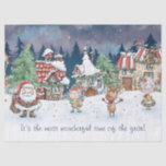 Santa Christmas Elf Rudolph Tissue Paper Tissuepapier<br><div class="desc">Magische kerstnacht - Meneer en mevrouw Sinterklaas,  Rudolph en een kleine Elf wensen u een vrolijk kerstfeest.</div>