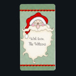 Santa Christmas Gift Label Labels<br><div class="desc">Kerst cadeau label labels met een Sinterklaas ontwerp. Voer uw eigen gegevens in de daarvoor bestemde ruimte in. Ontvang de bijpassende uitnodigingen voor feestdagen,  briefpapier of porto!</div>
