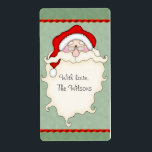 Santa Christmas Gift Label Labels<br><div class="desc">Kerst cadeau label labels met een Sinterklaas ontwerp. Voer uw eigen gegevens in de daarvoor bestemde ruimte in. Ontvang de bijpassende uitnodigingen voor feestdagen,  briefpapier of porto!</div>