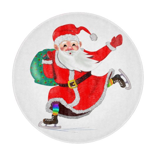 Santa Christmas Gift Snijplank (Voorkant)