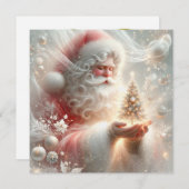 Santa Christmas Greeting Card Feestdagenkaart (Voorkant / Achterkant)