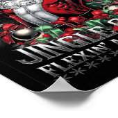 Santa Christmas Gym Workout Jingle Krijgt Flexin A Poster (Hoek)
