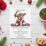 Santa Christmas Holiday Highland Baby shower Kaart<br><div class="desc">Dit ontwerp kan op het gebied worden gepersonaliseerd dat door de foto en/of tekst te veranderen wordt verstrekt. Of het kan worden aangepast door te klikken deze Sjabloon personaliseert en dan de klik te kiezen om verdere optie aan te passen en de kleur van de achtergrond te schrappen of te...</div>