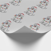 Santa Christmas Hondenliefhebber Labrador Retrieve Cadeaupapier (Hoek)