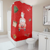 Santa Christmas house Douchegordijn (In situ)