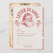 🎅 santa christmas in u kaart (Voorkant / Achterkant)