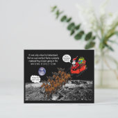 Santa Christmas Jokes Reindeers Wrong Direction Briefkaart (Staand voorkant)