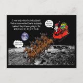 Santa Christmas Jokes Reindeers Wrong Direction Briefkaart (Voorkant)