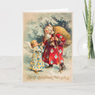Santa Christmas Kaart Pas het aan