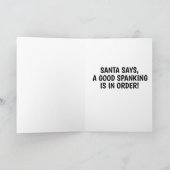 SANTA CHRISTMAS-KAARTEN VOOR NAUWHTY WIFE FEESTDAGEN KAART (Binnen)