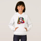 Santa Christmas Kinder Hoodie - Feestelijk en Geze (Voorkant volledig)