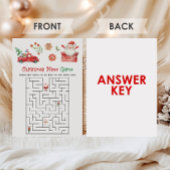 Santa Christmas Maze Game Feestdagenkaart