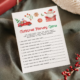Santa Christmas Memory Game Feestdagenkaart