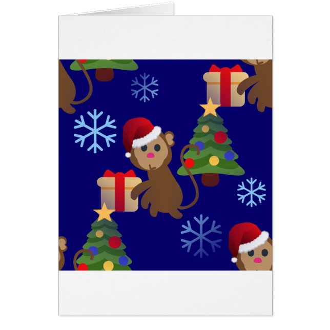 santa christmas monkey emoji (Voorkant)