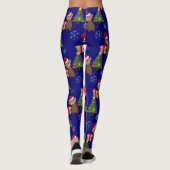 santa christmas monkey emoji leggings (Achterkant)