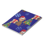 santa christmas monkey emoji notitieblok (Linkerzijde)