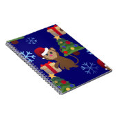 santa christmas monkey emoji notitieboek (Rechterzijde)