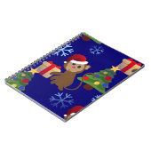 santa christmas monkey emoji notitieboek (Linkerzijde)