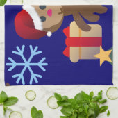 santa christmas monkey emoji theedoek (Gevouwen)
