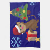 santa christmas monkey emoji theedoek (Verticaal)