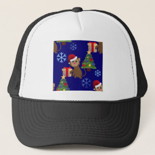 santa christmas monkey emoji trucker pet