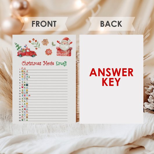 Santa Christmas Movie Emoji Game Feestdagenkaart