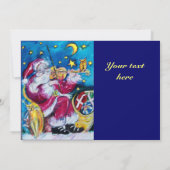 SANTA, CHRISTMAS PARTIJ INVITATIE KAART (Achterkant)