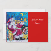 SANTA, CHRISTMAS PARTIJ INVITATIE KAART (Achterkant)