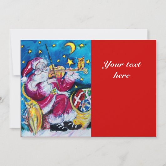 SANTA, CHRISTMAS PARTIJ INVITATIE KAART (Achterkant)