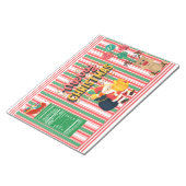 Santa Christmas Party Chip Bag Wrappers Favorieten Notitieblok (Schuin)