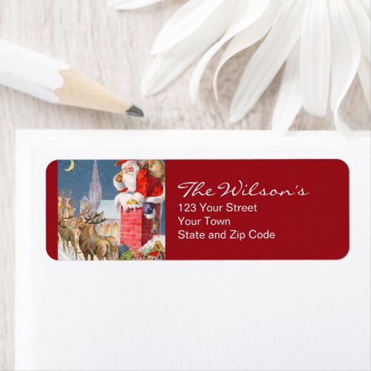  Santa Christmas Retouradreslabels Etiket (Insitu)