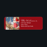 Santa Christmas Retouradreslabels Etiket<br><div class="desc">Santa Christmas Holiday Retouradreslabels</div>